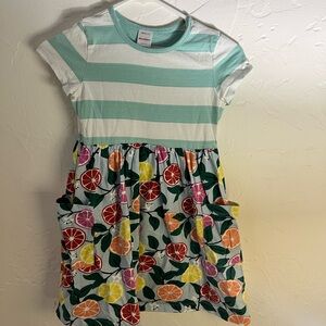 Hanna Andersson mixed fabric Sundress with Cap Sleeves